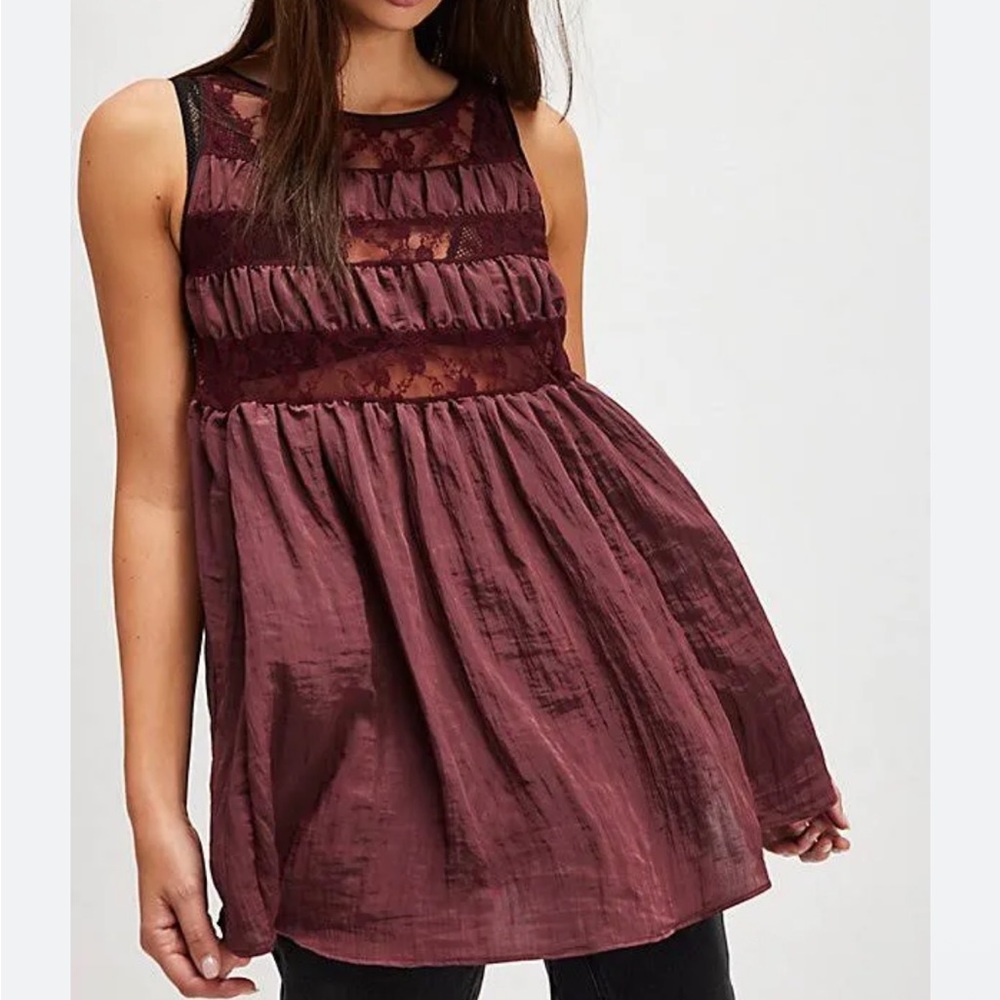 3033. Free People Current Obsession Mini Slip - Picture 4 of 4